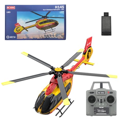Meiurlex C190 Ferngesteuerter Hubschrauber, 2.4G 6CH RC Helikopter Helikopter Geschenk für Erwachsene und Jugendliche, Optische Flusspositionierung & Höhenlage Halten (1:30/RTF Version) von Meiurlex