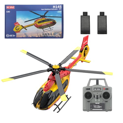 Meiurlex C190 Ferngesteuerter Hubschrauber, 2.4G 6CH RC Helikopter Helikopter Geschenk für Erwachsene und Jugendliche, Optische Flusspositionierung & Höhenlage Halten (1:30/RTF Version) von Meiurlex