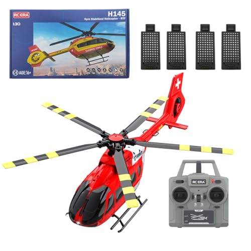 Meiurlex C190 Ferngesteuerter Hubschrauber, 2.4G 6CH RC Helikopter Helikopter Geschenk für Erwachsene und Jugendliche, Optische Flusspositionierung & Höhenlage Halten (1:30/RTF Version) von Meiurlex