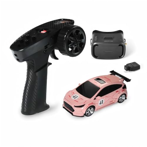 Meiurlex MG044 Mini Drift RC Car mit Gyro, 1:43 Maßstab 2,4G RC Elektro 4WD Rennfahrzeug Ferngesteuertes Spielzeugauto Geschenk für Erwachsene (RTR & FPV Kombi Version) von Meiurlex