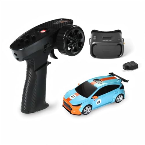 Meiurlex MG044 Mini Drift RC Car mit Gyro, 1:43 Maßstab 2,4G RC Elektro 4WD Rennfahrzeug Ferngesteuertes Spielzeugauto Geschenk für Erwachsene (RTR & FPV Kombi Version) von Meiurlex