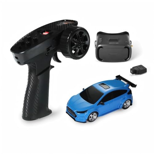 Meiurlex MG044 Mini Drift RC Car mit Gyro, 1:43 Maßstab 2,4G RC Elektro 4WD Rennfahrzeug Ferngesteuertes Spielzeugauto Geschenk für Erwachsene (RTR & FPV Kombi Version) von Meiurlex