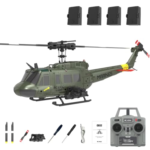 Meiurlex RC ERA C032 RC Hubschrauber, 1/48 Scale UH-1 Huey Heli 6-Kanal Ferngesteuert Hubschrauber, 3D Stuntflug & Hochpräzisions RC Flugzeug für Erwachsene Anfänger Meiurlex RC ERA C032 RC Hubschrauber, 1/48 Scale UH-1 Huey Heli 6-Kanal Ferngesteuert Hubschrauber, 3D Stuntflug & Hochpräzisions RC Flugzeug für Erwachsene Anfänger von Meiurlex