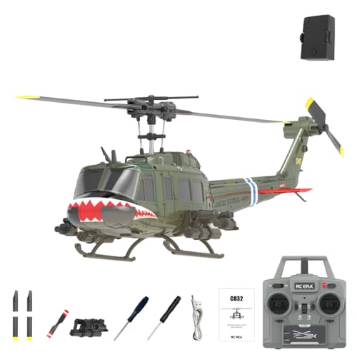 Meiurlex RC ERA C032 RC Hubschrauber, 2.4G 6CH UH-1 Huey Ferngesteuertes Helicopter, 1/48 Maßstab Militär Hubschrauber Outdoor Flugzeug Spielzeug für Erwachsene Anfänger Meiurlex RC ERA C032 RC Hubschrauber, 2.4G 6CH UH-1 Huey Ferngesteuertes Helicopter, 1/48 Maßstab Militär Hubschrauber Outdoor Flugzeug Spielzeug für Erwachsene Anfänger von Meiurlex