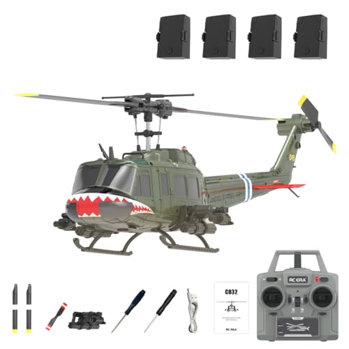Meiurlex RC ERA C032 RC Hubschrauber, 2.4G 6CH UH-1 Huey Ferngesteuertes Helicopter, 1/48 Maßstab Militär Hubschrauber Outdoor Flugzeug Spielzeug für Erwachsene Anfänger Meiurlex RC ERA C032 RC Hubschrauber, 2.4G 6CH UH-1 Huey Ferngesteuertes Helicopter, 1/48 Maßstab Militär Hubschrauber Outdoor Flugzeug Spielzeug für Erwachsene Anfänger von Meiurlex