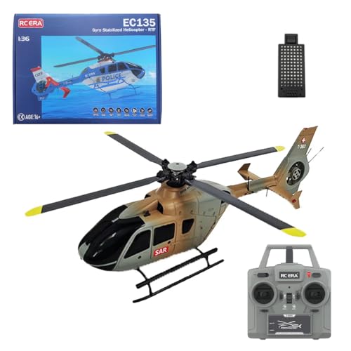 Meiurlex RC ERA C123 EC135 RC Hubschrauber für Erwachsene, 2.4G 6CH Ferngesteuerter Flugmodell, 1/36 Maßstab RC Helikopter Geschenk für Erwachsene und Jugendliche (RTF Version) von Meiurlex