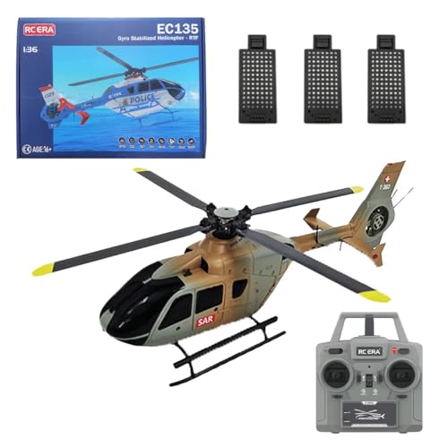 Meiurlex RC ERA C123 EC135 RC Hubschrauber für Erwachsene, 2.4G 6CH Ferngesteuerter Flugmodell, 1/36 Maßstab RC Helikopter Geschenk für Erwachsene und Jugendliche (RTF Version) von Meiurlex