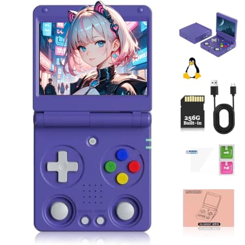 Meiurlex RG34XXSP Handheld Spielkonsole, 3,4-Zoll-IPS Faltbildschirm Linux System Retro Videospielkonsole mit 256G TF-Karte 11000+Spielen, Arcade Console für Erwachsene Meiurlex RG34XXSP Handheld Spielkonsole, 3,4-Zoll-IPS Faltbildschirm Linux System Retro Videospielkonsole mit 256G TF-Karte 11000+Spielen, Arcade Console für Erwachsene von Meiurlex