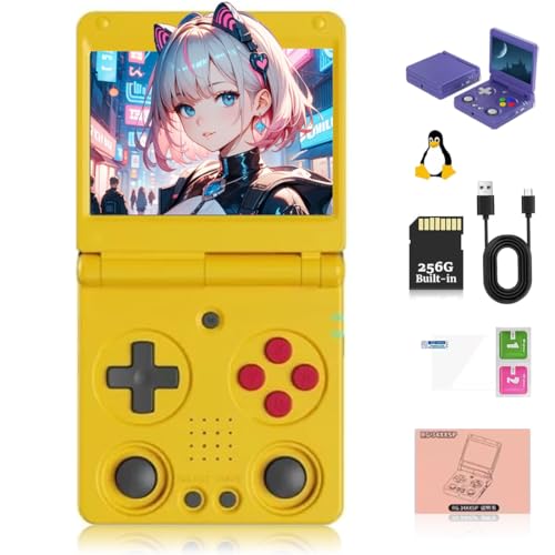 Meiurlex RG34XXSP Handheld Spielkonsole, 3,4-Zoll-IPS Faltbildschirm Linux System Retro Videospielkonsole mit 256G TF-Karte 11000+Spielen, Arcade Console für Erwachsene Meiurlex RG34XXSP Handheld Spielkonsole, 3,4-Zoll-IPS Faltbildschirm Linux System Retro Videospielkonsole mit 256G TF-Karte 11000+Spielen, Arcade Console für Erwachsene von Meiurlex