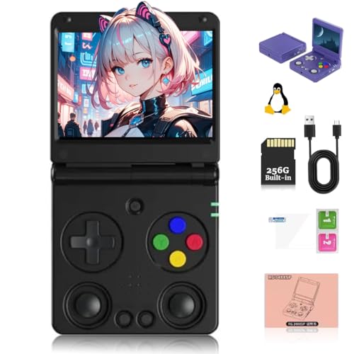 Meiurlex RG34XXSP Handheld Spielkonsole, 3,4-Zoll-IPS Faltbildschirm Linux System Retro Videospielkonsole mit 256G TF-Karte 11000+Spielen, Arcade Console für Erwachsene Meiurlex RG34XXSP Handheld Spielkonsole, 3,4-Zoll-IPS Faltbildschirm Linux System Retro Videospielkonsole mit 256G TF-Karte 11000+Spielen, Arcade Console für Erwachsene von Meiurlex