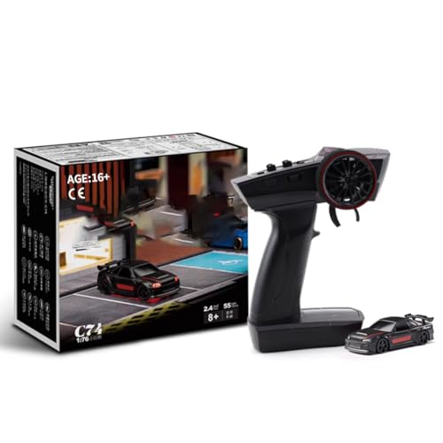 Meiurlex Turbo Racing 1:76 Mini RC Drift Car, 2,4G 3-Kanal Elektro Heckantrieb Rennwagen, RTR Ferngesteuert Drift Fahrzeug Spielzeug Geschenk für Hobbyisten & Erwachsene Meiurlex Turbo Racing 1:76 Mini RC Drift Car, 2,4G 3-Kanal Elektro Heckantrieb Rennwagen, RTR Ferngesteuert Drift Fahrzeug Spielzeug Geschenk für Hobbyisten & Erwachsene von Meiurlex