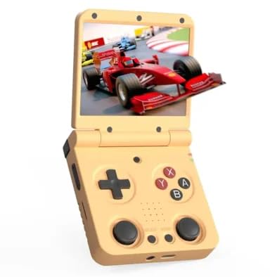 Mi-Yoo Flip V2 Handheld Retro Spielkonsole, 3,5 Zoll IPS 648x480 Bildschirm Tragbare Spielkonsole, Linux System Videospiel-Emulator 32G (Keine Spiele) von Meiurlex