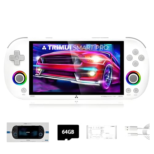 TRIMUI SMART PRO Handheld Spielkonsole 64G TF Card mit 12,000+Spielen, 4,96-Zoll IPS Bildschirm Linux A133P Retro Arcade Videospiel Emulator Geschenke für Erwachsene & Kinder TRIMUI SMART PRO Handheld Spielkonsole 64G TF Card mit 12,000+Spielen, 4,96-Zoll IPS Bildschirm Linux A133P Retro Arcade Videospiel Emulator Geschenke für Erwachsene & Kinder von Meiurlex