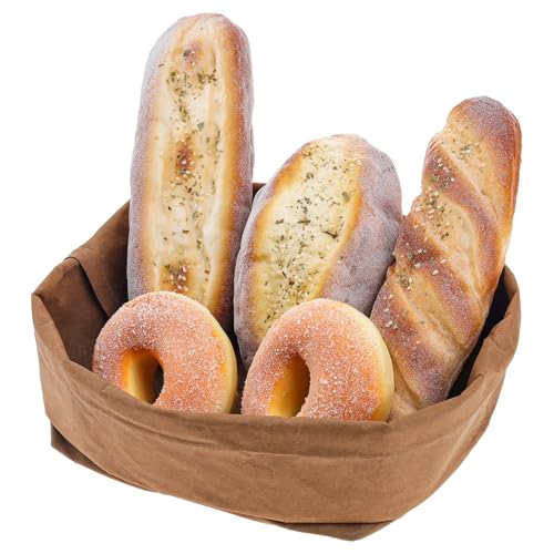 Meiwlong 5pcs Faux Brot Sets, Kunststoff Fake Loaf Brot Fotografie Prop, Realistische Fake Brot Baguette Donut Prop für Lebensmittel Display Home Küche Bäckerei Meiwlong 5pcs Faux Brot Sets, Kunststoff Fake Loaf Brot Fotografie Prop, Realistische Fake Brot Baguette Donut Prop für Lebensmittel Display Home Küche Bäckerei von Meiwlong