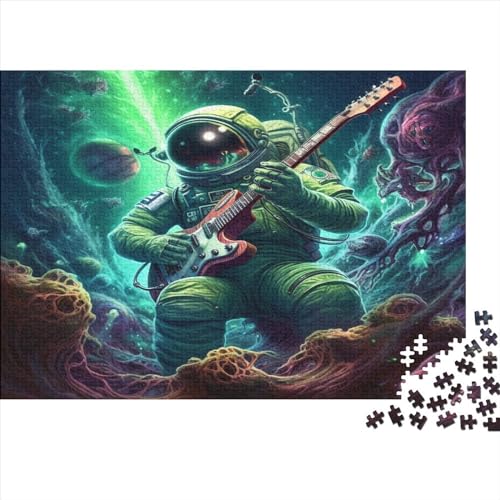 Astronaut Puzzle 1000 Teile Gitarrist Für Erwachsene Lernspiel Family Challenging Spiele Geburtstag Wohnkultur Stress Relief 300pcs (40x28cm) von MekUk
