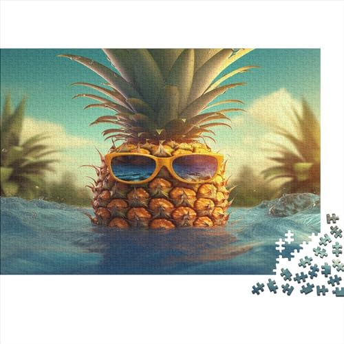 Coole Ananas Für Erwachsene Puzzles 1000 Teile Sonnenbrille Lernspiel Geburtstag Moderne Wohnkultur Family Challenging Spiele Stress Relief 1000pcs (75x50cm) von MekUk