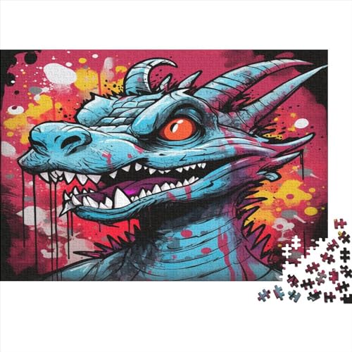 Dinosaurier Erwachsene 1000 Teile Karikatur Puzzles Geburtstag Lernspiel Home Decor Family Challenging Spiele Entspannung Und Intelligenz 500pcs (52x38cm) von MekUk