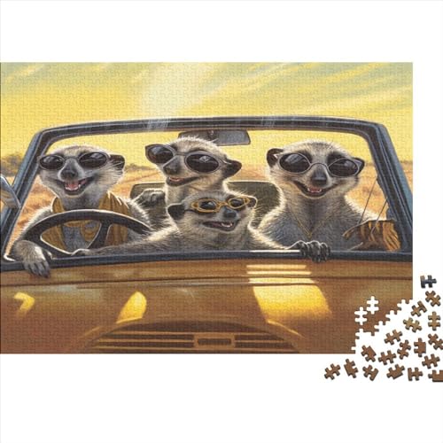 Erdmännchen Für Erwachsene Puzzle 1000 Teile Tier Geburtstag Lernspiel Family Challenging Spiele Wohnkultur Entspannung Und Intelligenz 1000pcs (75x50cm) von MekUk