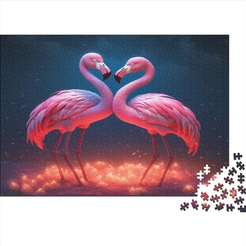 Flamingo Für Erwachsene Puzzles 1000 Teile Tier Lernspiel Geburtstag Moderne Wohnkultur Family Challenging Spiele Stress Relief 1000pcs (75x50cm) von MekUk