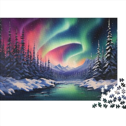 Nordlichter in Norwegen Erwachsene 1000 Teile Puzzle Lernspiel Moderne Wohnkultur Geburtstag Family Challenging Spiele Stress Relief 1000pcs (75x50cm) von MekUk