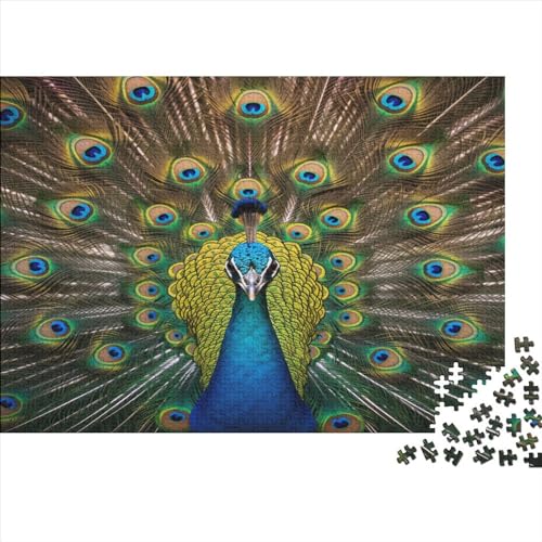 Pfau 1000 Teile Schöne Federn Erwachsene Puzzles Family Challenging Spiele Wohnkultur Lernspiel Geburtstag Stress Relief Toy 300pcs (40x28cm) von MekUk