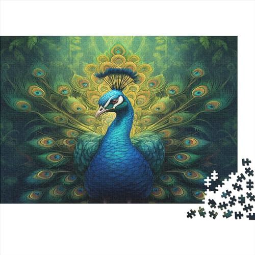 Pfau 1000 Teile Tier Puzzles Erwachsene Geburtstag Lernspiel Moderne Wohnkultur Family Challenging Spiele Stress Relief Toy 300pcs (40x28cm) von MekUk