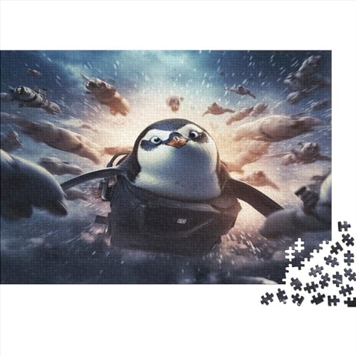 Pinguin Puzzle Erwachsene 1000 Teile Kosmos Wohnkultur Lernspiel Family Challenging Spiele Geburtstag Entspannung Und Intelligenz 500pcs (52x38cm) von MekUk
