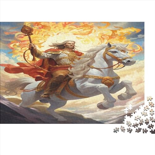 Ritter Für Erwachsene 1000 Teile Weißes Pferd Puzzles Geburtstag Family Challenging Spiele Lernspiel Home Decor Entspannung Und Intelligenz 300pcs (40x28cm) von MekUk