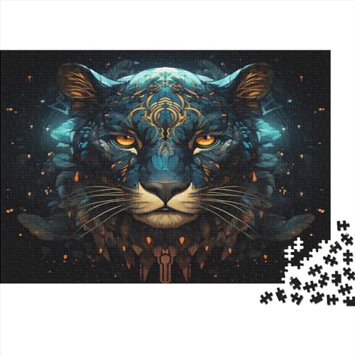 Schwarzer Panther Puzzles 1000 Teile Tier Erwachsene Lernspiel Home Decor Geschicklichkeitsspiel Für Die Ganze Familie Geburtstag Stress Relief 1000pcs (75x50cm) von MekUk