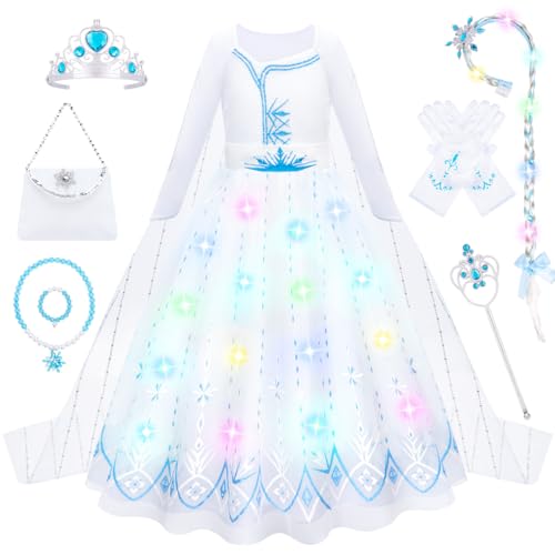 MELAND Weißes Schnee-Prinzessinnenkleid für Kinder, Größe M MELAND Weißes Schnee-Prinzessinnenkleid für Kinder, Größe M von Meland