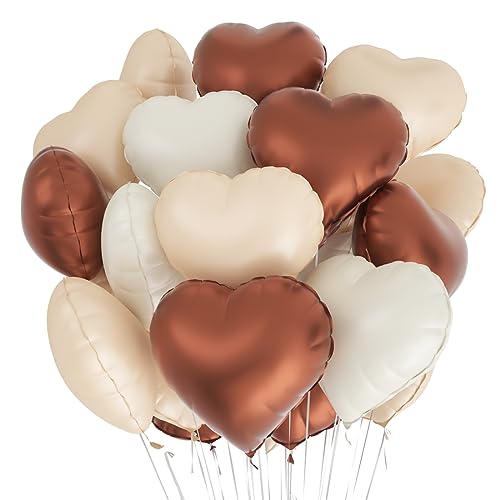 24 Stück Herz Folienballon Weiß Braune Aprikosenfarbe,Herz Helium Luftballons Kaffeefarbe, Herzluftballons Helium,Folienluftballon Herzballons Geeignet für Geburtstag Hochzeit Verlobung Valentinstag 24 Stück Herz Folienballon Weiß Braune Aprikosenfarbe,Herz Helium Luftballons Kaffeefarbe, Herzluftballons Helium,Folienluftballon Herzballons Geeignet für Geburtstag Hochzeit Verlobung Valentinstag von Meleager
