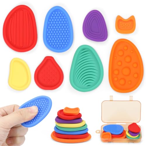 8 Stück Fidget Toys Kinder, Sensorik Spielzeug, Sensory Stones zum Stressabbau, Antistress-Spielzeug als Autismus Hilfsmittel für Konzentration 8 Stück Fidget Toys Kinder, Sensorik Spielzeug, Sensory Stones zum Stressabbau, Antistress-Spielzeug als Autismus Hilfsmittel für Konzentration von Meleager