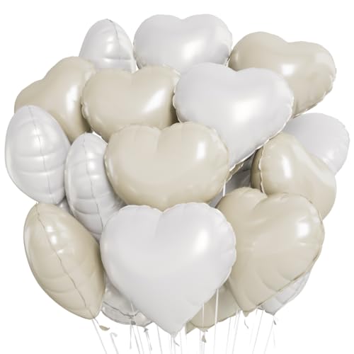Herz Folienballon 24 Stück,Weiß Cremeweiß Herz Helium Luftballons,Heliumballon Herzen,Herzluftballons,Herzform Folienluftballon Herzballons für Geburtstag Hochzeit Valentinstag(Weiß Cremeweiß) Herz Folienballon 24 Stück,Weiß Cremeweiß Herz Helium Luftballons,Heliumballon Herzen,Herzluftballons,Herzform Folienluftballon Herzballons für Geburtstag Hochzeit Valentinstag(Weiß Cremeweiß) von Meleager