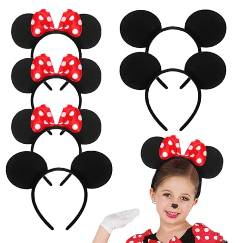 Maus Ohren Haarreifen, 6 Stück Cartoon Stirnband, Mouse Ears Headband, Haarschmuck Kinder für Geburtstag Party, Weihnachtsfeier, Fasching, Halloween Maus Ohren Haarreifen, 6 Stück Cartoon Stirnband, Mouse Ears Headband, Haarschmuck Kinder für Geburtstag Party, Weihnachtsfeier, Fasching, Halloween von Meleager