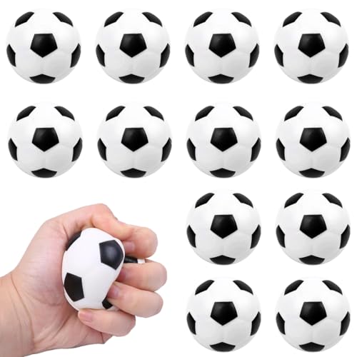 12 Stück Mini Fußball, Mini Schaumstoffbälle Kinder, Weiche Fussball Klein, Fußball Stressbälle, Sportbälle Fussball, Antistressball für Kinder und Erwachsene Fußball Party 12 Stück Mini Fußball, Mini Schaumstoffbälle Kinder, Weiche Fussball Klein, Fußball Stressbälle, Sportbälle Fussball, Antistressball für Kinder und Erwachsene Fußball Party von Meleager