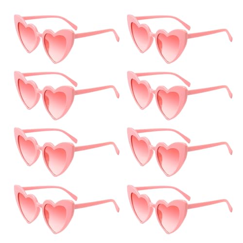 Meleager Retro Herz Sonnenbrille, Herzförmige Sonnenbrille Rosa, 8 Stück Sonnenbrillen Set Party, Vintage Herzform Brille, Hippie Brille Herz 90er, für Party, Hochzeit, Karneval, Halloween Meleager Retro Herz Sonnenbrille, Herzförmige Sonnenbrille Rosa, 8 Stück Sonnenbrillen Set Party, Vintage Herzform Brille, Hippie Brille Herz 90er, für Party, Hochzeit, Karneval, Halloween von Meleager