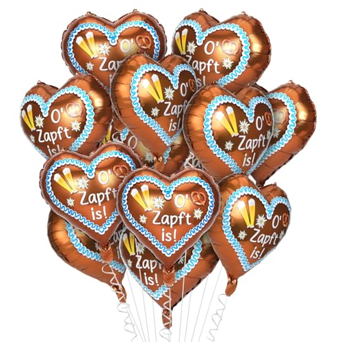 Oktoberfest deko,20 Stück "O' Zapft is'' Herz Folienballons,Folienballons oktoberfest,Bayrische deko,Luftballons bayrisch,Heliumballons für Oktoberfest party Hintergrund Oktoberfest deko,20 Stück "O' Zapft is'' Herz Folienballons,Folienballons oktoberfest,Bayrische deko,Luftballons bayrisch,Heliumballons für Oktoberfest party Hintergrund von Meleager