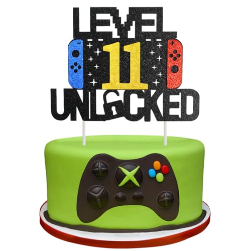 Videospiel Tortendeko Geburtstag, 11th Videospiel Cupcake Topper, Glitter Spielkonsolen Thema Kuchenaufsatz, Happy Birthday Kuchen Deko, Gaming Cake Topper für 11 Jahre Junge und Mädchen Geburtstag Videospiel Tortendeko Geburtstag, 11th Videospiel Cupcake Topper, Glitter Spielkonsolen Thema Kuchenaufsatz, Happy Birthday Kuchen Deko, Gaming Cake Topper für 11 Jahre Junge und Mädchen Geburtstag von Meleager
