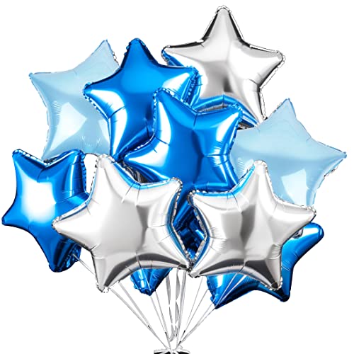Stern Folienballons Blau Silber 24 Stück,Stern Helium Luftballons, Sternluftballons Heliumballon Hochzeitsdeko,Geburtstagsdeko oder Valentinstag Stern Folienballons Blau Silber 24 Stück,Stern Helium Luftballons, Sternluftballons Heliumballon Hochzeitsdeko,Geburtstagsdeko oder Valentinstag von Meleager