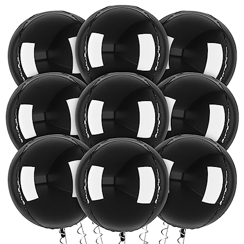 XXL Schwarze Luftballons, 9 Stück Folienballons, 22 Zoll Groß 4D Foil Ballons für Geburtstag, Party, Hochzeiten, Halloween, Weihnachten, Jahrestag Dekorationen XXL Schwarze Luftballons, 9 Stück Folienballons, 22 Zoll Groß 4D Foil Ballons für Geburtstag, Party, Hochzeiten, Halloween, Weihnachten, Jahrestag Dekorationen von Meleager