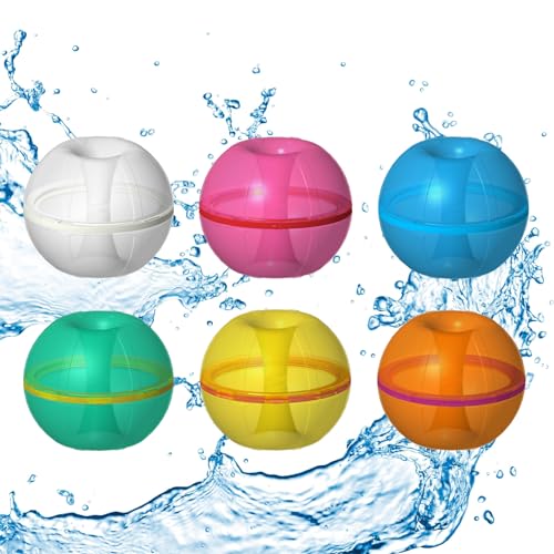 Melearch 6 Stück Wasserbomben Wiederverwendbar Magnet, Eine Sekunde Schnellfüller Silikon Wasserballon Set, Wasserbomben Selbstschließend, Strandspielzeug Wasserspielzeug für Sommer Draussen Melearch 6 Stück Wasserbomben Wiederverwendbar Magnet, Eine Sekunde Schnellfüller Silikon Wasserballon Set, Wasserbomben Selbstschließend, Strandspielzeug Wasserspielzeug für Sommer Draussen von Melearch