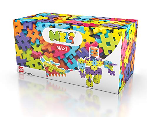 Meli Maxi 200 | Große Bausteine für Kleinkinder ab 1 Jahr | 200 Bunte Steckbausteine in 6 Farben | Kreatives Steckspiel zur Förderung der Motorik Meli Maxi 200 | Große Bausteine für Kleinkinder ab 1 Jahr | 200 Bunte Steckbausteine in 6 Farben | Kreatives Steckspiel zur Förderung der Motorik von Meli
