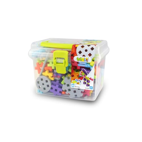 Meli Basic Constructor Travel Box 250 – Kreatives Konstruktionsspielzeug für Kinder – 250 Bunte Bausteine – Motorik & Kreativität fördern – Perfekt für unterwegs – Spielset ab 3 Jahren von Meli