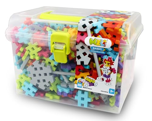 Meli Constructor Travel Box 500 – Konstruktionsspielzeug ab 3 Jahren – 500 Teile inkl. Räder & Stäbe – kreative Bausteine in praktischer Aufbewahrungsbox Meli Constructor Travel Box 500 – Konstruktionsspielzeug ab 3 Jahren – 500 Teile inkl. Räder & Stäbe – kreative Bausteine in praktischer Aufbewahrungsbox von Meli