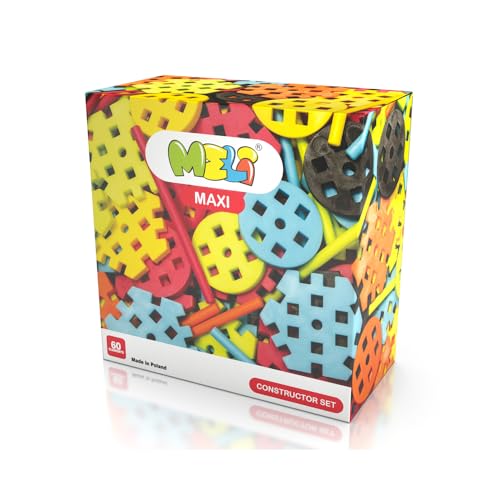 Meli Maxi Constructor Set 60 | 60 Bausteine in 6 Farben | Kreatives Konstruktionsspielzeug für Kinder ab 1 Jahr | Lernspielzeug für motorische Fähigkeiten & Fantasie Meli Maxi Constructor Set 60 | 60 Bausteine in 6 Farben | Kreatives Konstruktionsspielzeug für Kinder ab 1 Jahr | Lernspielzeug für motorische Fähigkeiten & Fantasie von Meli