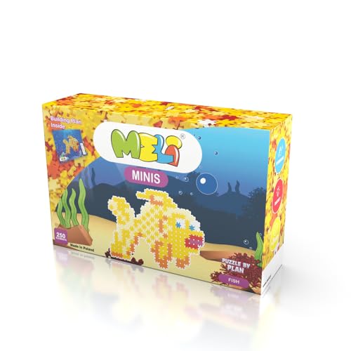 Meli Minis Fisch 250 | Kreatives Steckspielzeug ab 3 Jahren | 250 Bunte Bausteine für 2D & 3D Modelle | Fördert Feinmotorik & Fantasie Meli Minis Fisch 250 | Kreatives Steckspielzeug ab 3 Jahren | 250 Bunte Bausteine für 2D & 3D Modelle | Fördert Feinmotorik & Fantasie von Meli