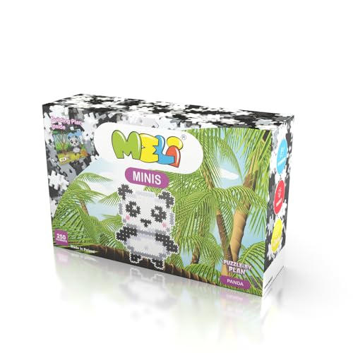 Meli Minis Panda 250 | 250 Mini-Bausteine in Weiß, Schwarz, Grau & Pink | Kreatives Steckspiel für Kinder ab 3 Jahren | 2D & 3D Bauen | Perfekt für kleine Baumeister Meli Minis Panda 250 | 250 Mini-Bausteine in Weiß, Schwarz, Grau & Pink | Kreatives Steckspiel für Kinder ab 3 Jahren | 2D & 3D Bauen | Perfekt für kleine Baumeister von Meli