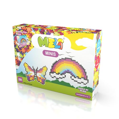 Meli Minis Regenbogen 500 – 2in1 | 500 Bunte Bausteine in 8 Farben | Kreatives Konstruktionsspielzeug für Kinder ab 3 Jahren | Fördert Feinmotorik & Fantasie Meli Minis Regenbogen 500 – 2in1 | 500 Bunte Bausteine in 8 Farben | Kreatives Konstruktionsspielzeug für Kinder ab 3 Jahren | Fördert Feinmotorik & Fantasie von Meli