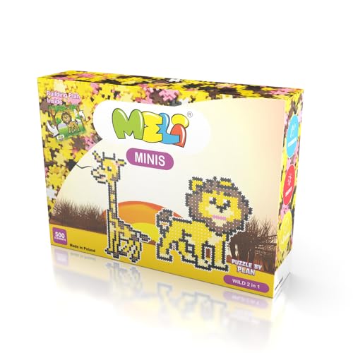 Meli Minis Wildtiere 500 – Kreatives Baustein-Set für Kinder ab 3 Jahren | 500 bunte Mini-Steckbausteine für fantasievolles Bauen | Fördert Motorik & Kreativität | 2in1 Set mit Vorlagen für Löwe & Gir Meli Minis Wildtiere 500 – Kreatives Baustein-Set für Kinder ab 3 Jahren | 500 bunte Mini-Steckbausteine für fantasievolles Bauen | Fördert Motorik & Kreativität | 2in1 Set mit Vorlagen für Löwe & Gir von Meli