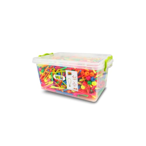Meli Stik Neon Edu 1200 | 1200 Flexible Bauelemente mit Kugelgelenken | Kreatives Konstruktionsspielzeug für Kinder ab 3 Jahren | Fördert Motorik & räumliches Denken Meli Stik Neon Edu 1200 | 1200 Flexible Bauelemente mit Kugelgelenken | Kreatives Konstruktionsspielzeug für Kinder ab 3 Jahren | Fördert Motorik & räumliches Denken von Meli